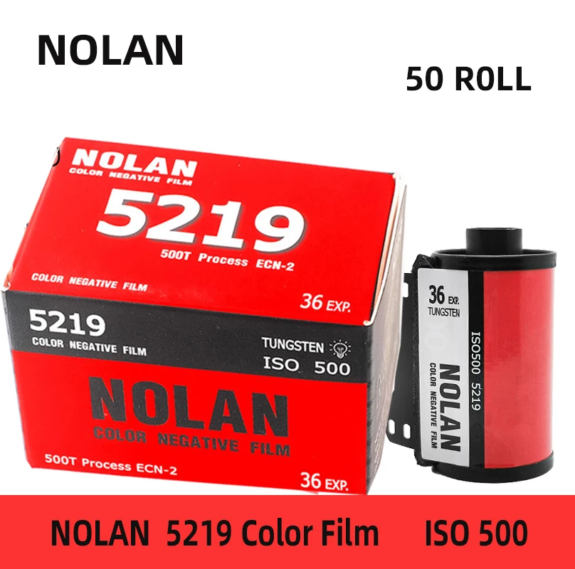 

50 Roll Nolan 5219 500T 135 Color Film Roll Negative Film ECN2 Processing Iso 500 36EXP/Roll