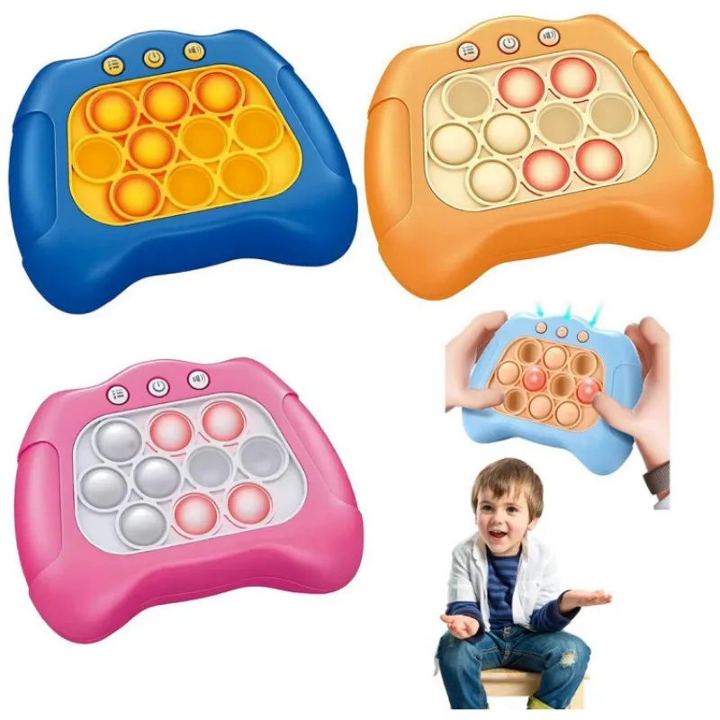 

Kids Press It Game Pop Push Bubble Toys Pinch Sensory Quick Push Handle Game Squeeze Relieve Decompress Toys for Kids Adult Gift