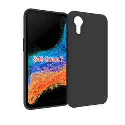 Matte Black Soft TPU Silicone Case - Premium Back Cover for Samsung Galaxy Xcover 7 (Frosted Black)