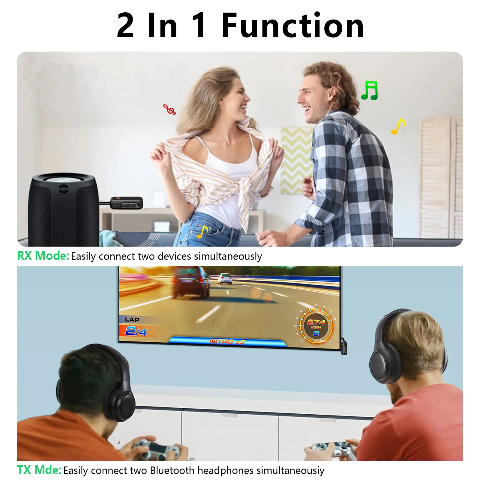 BT-18 2in1 무선 TX RX AUX 블루투스 스틱 3.5mm 핸즈프리 통화 어댑터 자동차 컴퓨터 TV 스피커 이어폰용