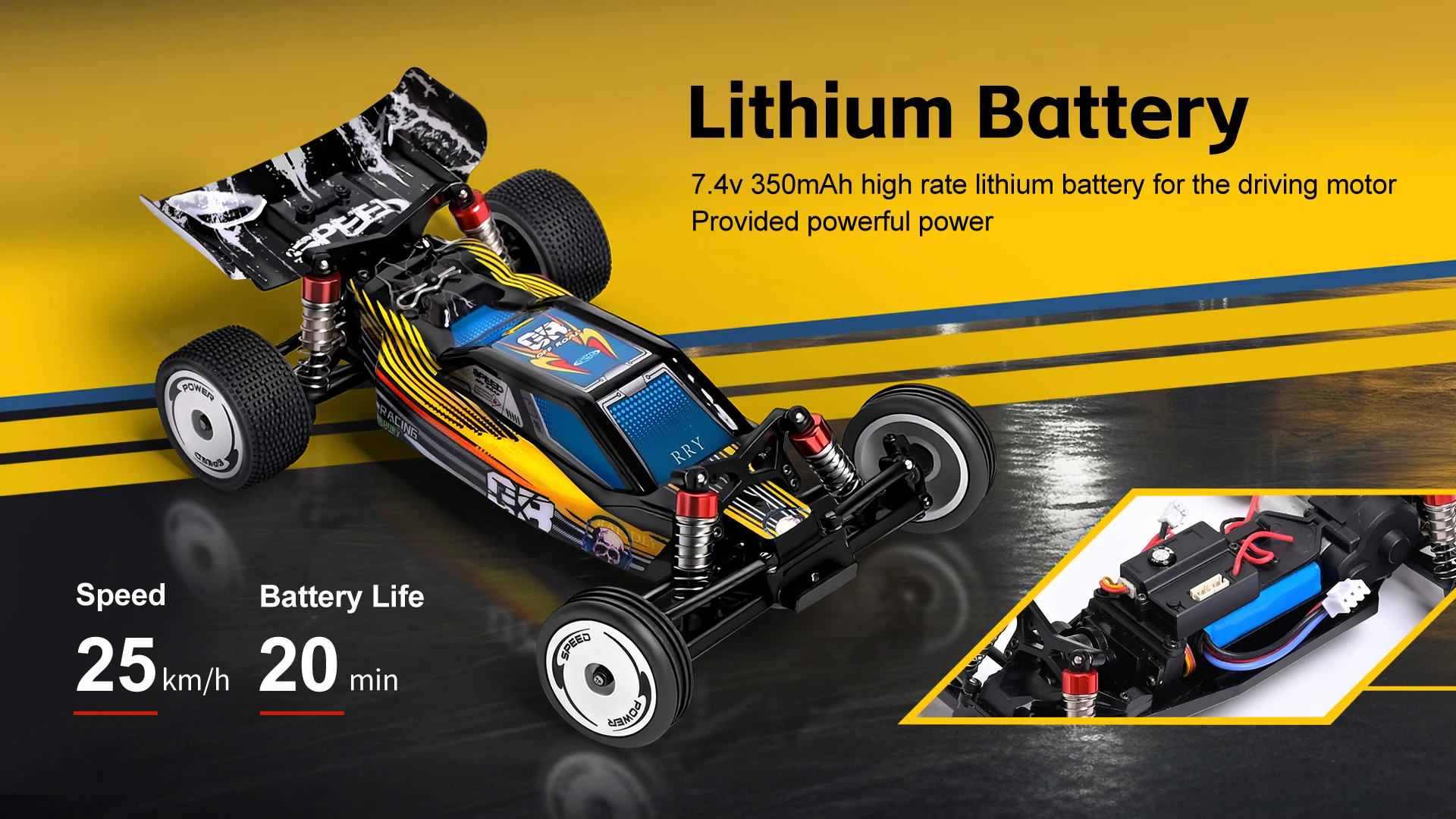 WLtoys 244016 1/24 Scale High Speed 2WD Remote Control Car Drift