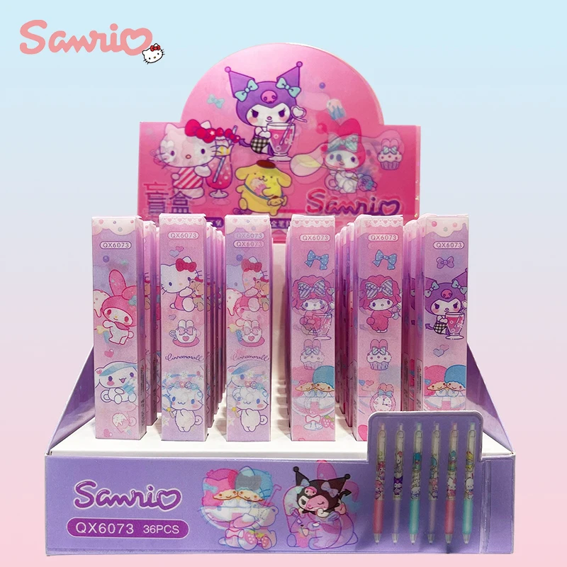 

36pcs Sanrio Neutral Pen Hello Kitty My Melody Kuromi Cinnamoroll Signature Gel Pens Office School Supplies Stationery Wholesale