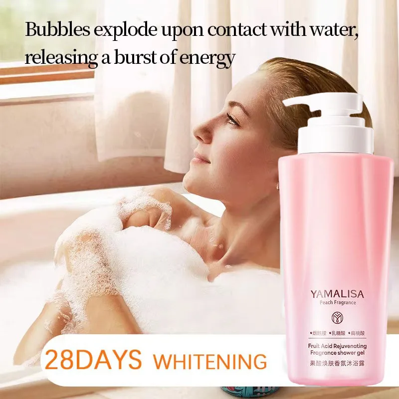 500ml Long Lasting Fragrance Whitening Body Wash Long-Term Brighten Skin Deep Cleaning Moisturizing Body Care Shower Gel