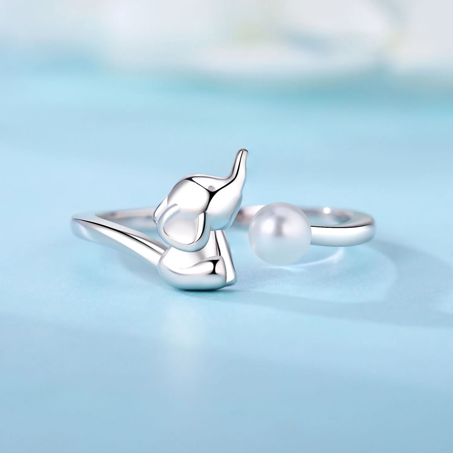 حقيقي 925 فضة الفيل الحيوان الدائري تشيكوسلوفاكيا خواتم الاصبع قابل للتعديل الدائري للنساء مجوهرات الزفاف هدايا مع صندوق هدية