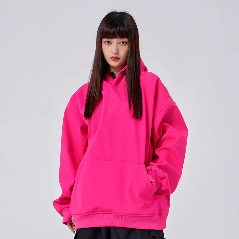 DOOKSNOW Winter Men And Women's Warm Waterproof Windproof Ski Sweatshirt Hooded Snow Coats Outdoor Sports Snowboarding Jacket