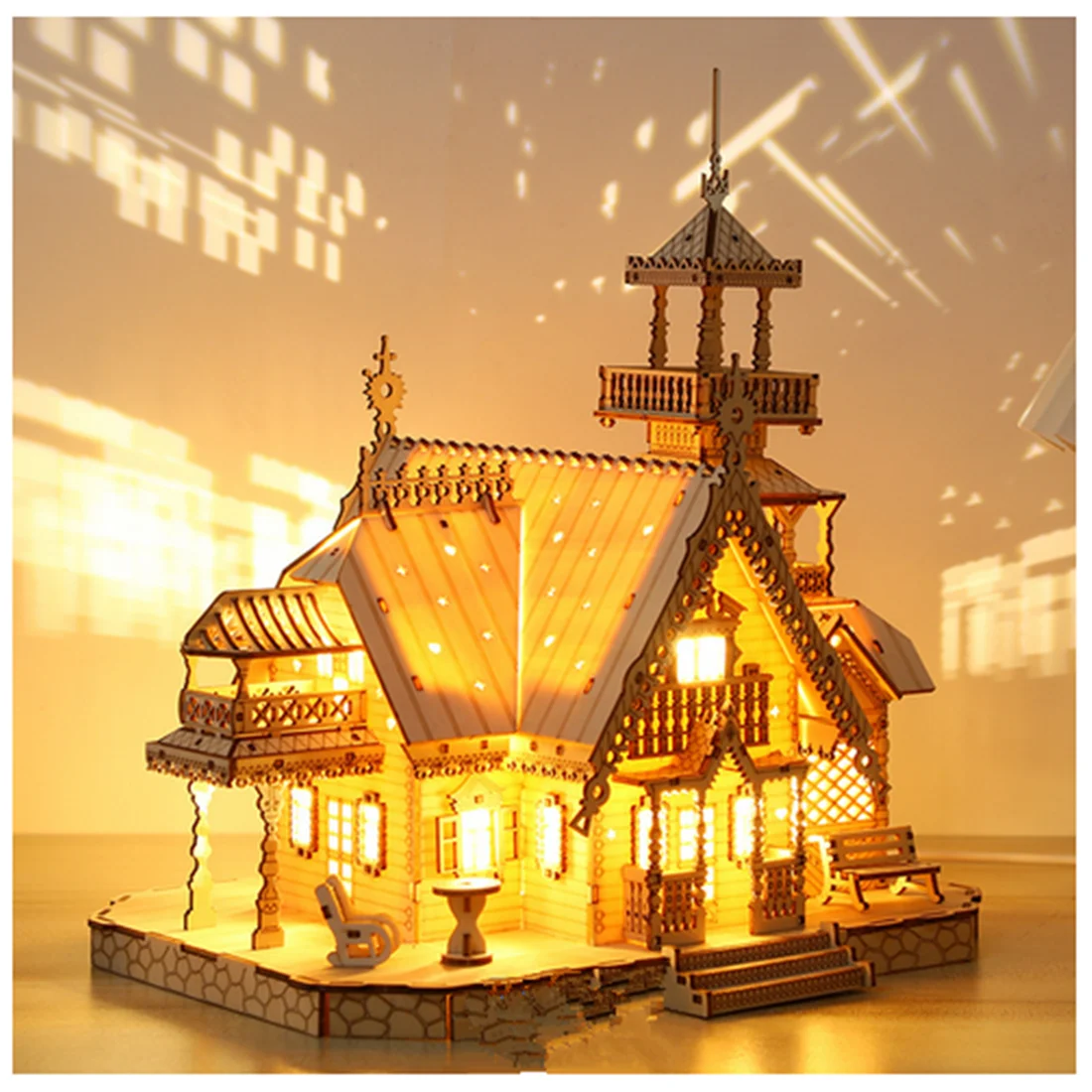 Wooden 3D Puzzle House 6
