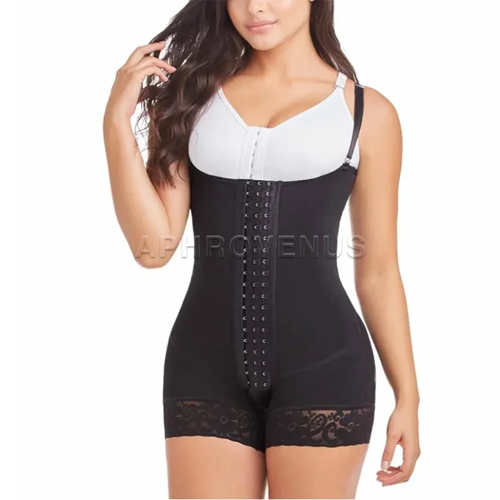 

Fajas Para Mujer Body Shaper Butt Lifter Open Bust Tummy Control Hook And Eye Closure Adjustable Strap Lace Shapewear