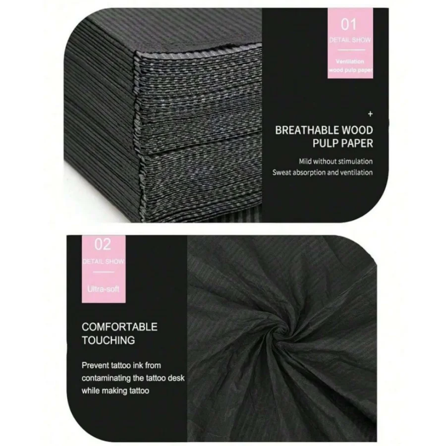 25-100pcs Nail Art Table Mats Disposable Foldable Nail Pads 3 Layers Manicure Paper for Tattoo Shop Salon Use 45*32cm