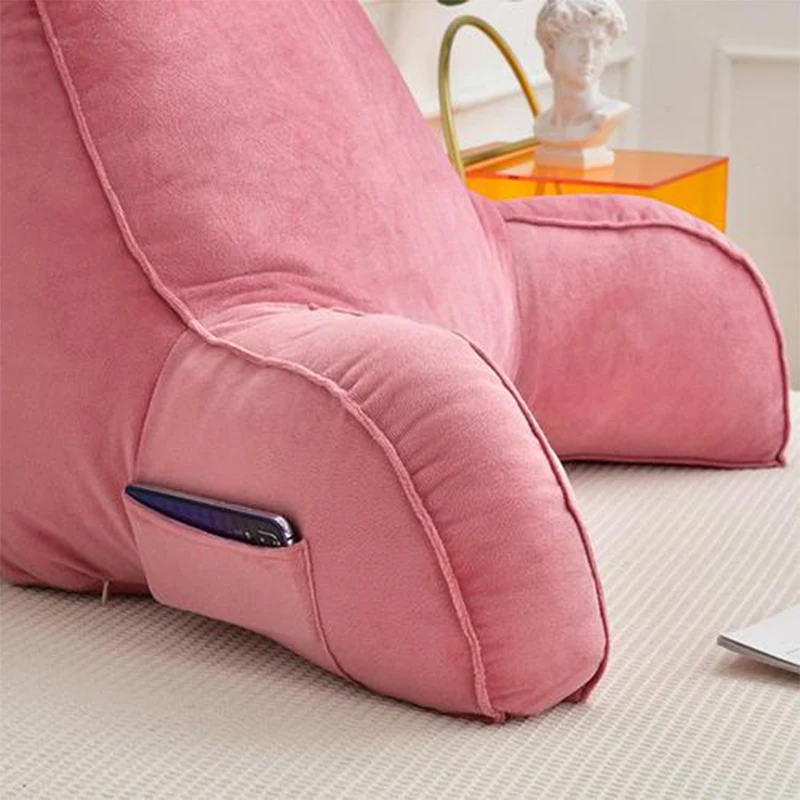 Almohada de lectura Sofá Cama Triángulo Respaldo Cojín Oficina en casa Lectura  Almohada Rosa Rosado Magideal Almohada de lectura