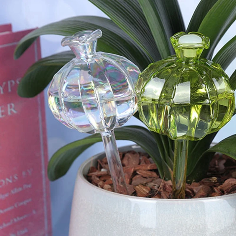 Clear Plant Watering Globes Glass Self Watering Device Set of 2 for Potted Plant Flowers Bonsai Garden Indoor Outdoor self watering globes