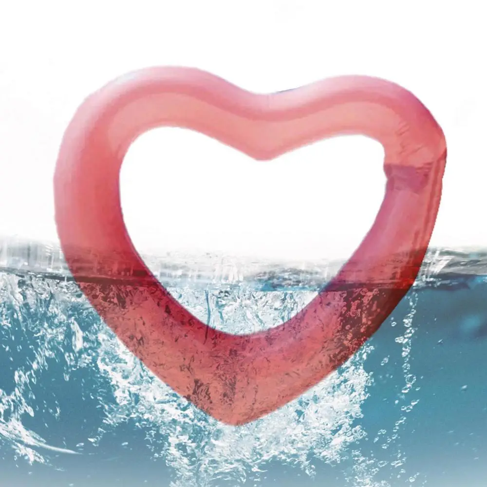 Love Heart Inflatable Pool Rose Gold Glitter Swim Ring Swimming Tool Pool Life Buoy Pool Floats Fun Beach Party For Adult