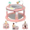 Baby Walker with 5 Adjustable Heights Baby Activity Center Features 360° Swivel Seat Music Detachable Toys Bounce Foot Pad 1