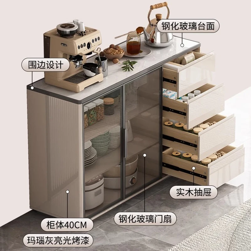 Nordic Luxury Sideboard Cabinet Advanced Baking Paint Simple Modern Coffee Table Cabinet Kitchen Furniture Muebles Cocina FYSC