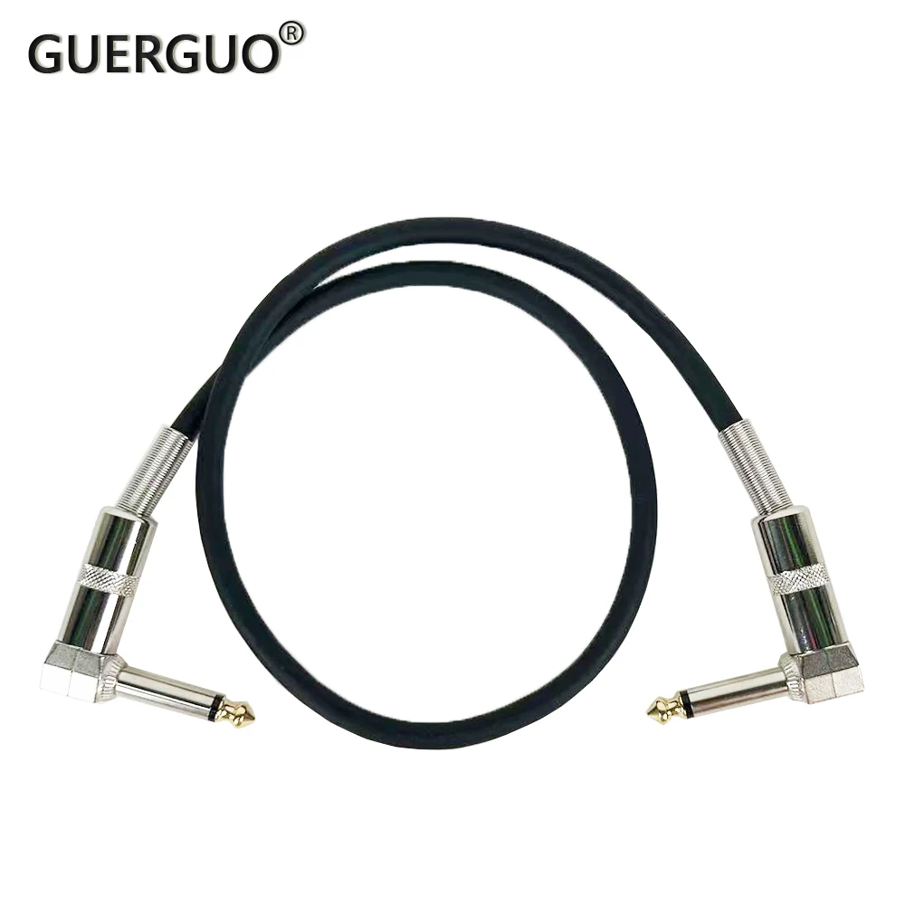 

Guitar Effects 0.15M 0.3M 0.6M Pedal Cable Instrument Patch Cord 6.5MM 1/4 Inch Electric Guitar Effect Wire Metal Head Accessory