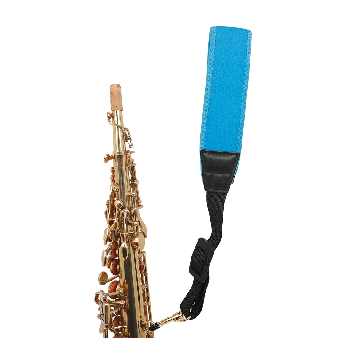 Premium Adjustable Leather Saxophone Neck Strap - Universal Fit for Soprano, Alto, and Tenor Saxophones