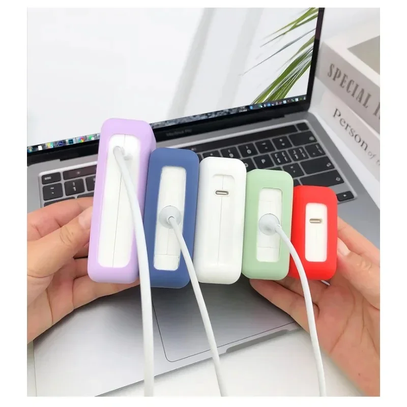 For Mac Book Pro 16 15 14 13 Inch 2024 2023 2022 Laptop Power Supply Silicone Case for MacBook 96 87 85 67 61 60 35 30 29W Case
