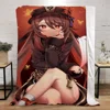 Genshin Impact Throw Blanket for Sofa Luxury Bedding Custom Blankets & Throws Home Interior Fluffy Plaid Beach Towel Knee Soft & 3