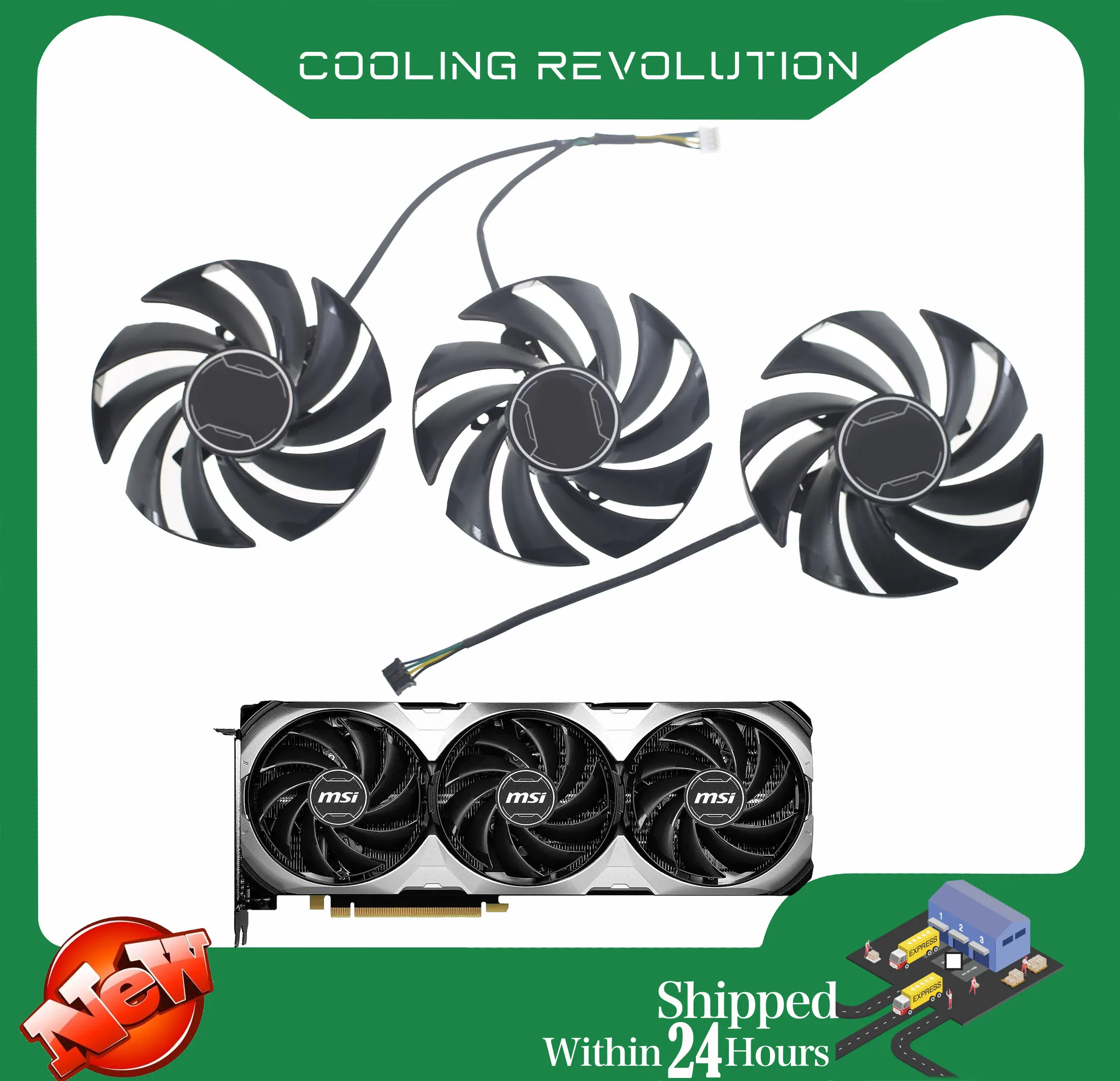 87Mm Muslimate Dc12V 0.40A Ventola Per Scheda Grafica A 4 Pin Per Ventola Msi Geforce Rtx 4070 Ti 4070 4060 Ti 4060 Ventus 3X