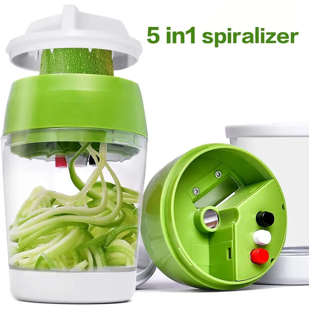 Vegetable Chopper Kitchen Tools Manual Grater Peeler Manual Spiral Cutter Vegetable Cutter Vegetable Manual Spiral Kitchen Gadgets for Carrots Cucumbers Veggetti