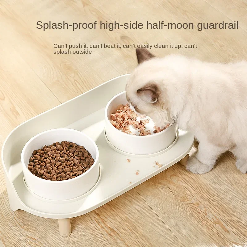 

Кормушка для пищевых продуктов, двойная поилка для кошек и собак с регулируемой высотой, миска для воды, для кормления котят