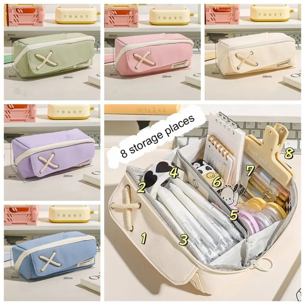 

Makeup Cosmetic Pouch Large Capacity Pencil Case Pen Pouch Large Capacity Pen Holder Multi-layer Portable Desk Organizer