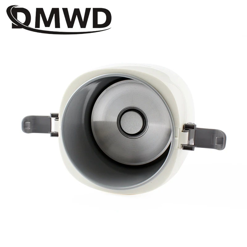 DMWD Electric Mini Rice Cooker Car Use Household Eggs Food Steamer Soup Porridge Cooking Machine Heating Lunch Box 1.6L 12V 24V 6