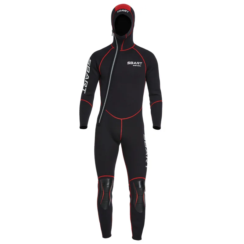 

New Neoprene 3MM Wetsuit Women's Men's Swimwear One-piece Long-sleeved Warmth Thickened Hooded Unisex Swimming Surf Diving Suit