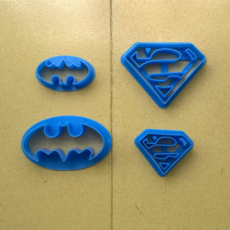 Cookie Cutter Cookie Mould Cookie Printing Mold Pastry Cutter Food Grade Plastic Pastry Molds Set Cookie Cutter Cookie Stamp Molds Super Series Kitchen Accessories 4Pcs