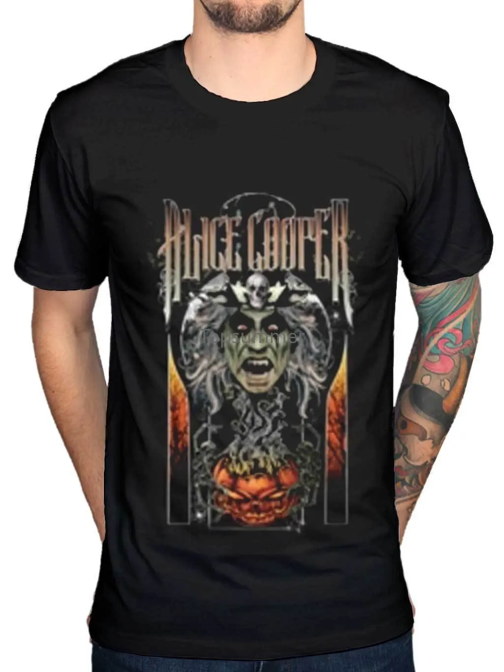 

Alice Cooper I Am Halloween Graphic T-Shirt Rock Metal Ozzy Osbourne Mans Unique Cotton Short Sleeves O-Neck T Shirt