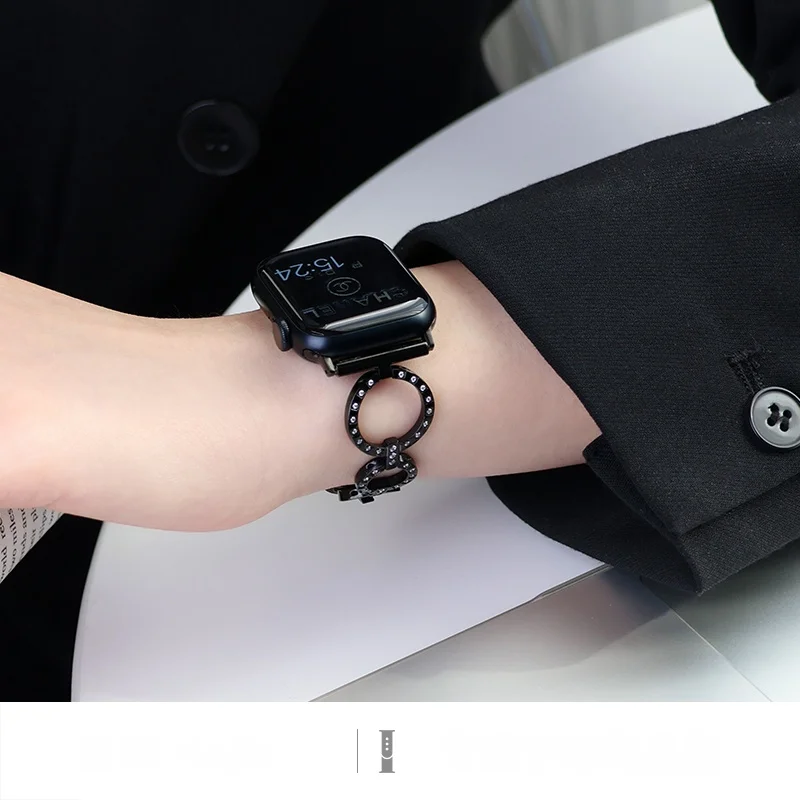 Leyu- ð Ʈ Iwatch7/8   ð Ultra6/5/4 ݼ ̾Ƹ Ŭ η ƿ , Ins Ÿ  ü 41/45mm