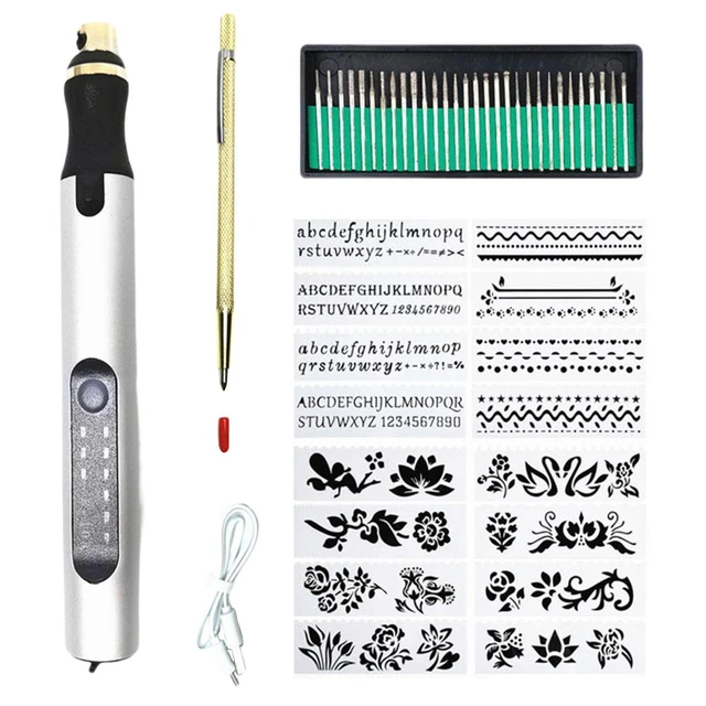 Electric Engraver Pen Engraving Tool Kit for Metal Glass Stones Ceramic  Plastic Wood Jewelry with Polishing Head Scriber Etch - AliExpress