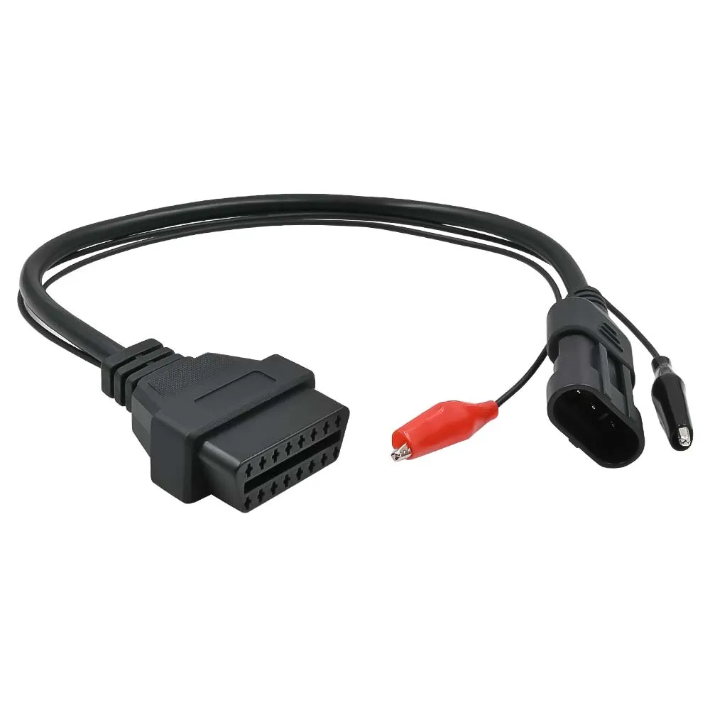 OBD2 Cable 3Pin to 16Pin for Fiat for Lancia Alfa Remeo OBDII Plug 3 Pin Connector Adapter Car Extension Diagnostic Cables