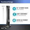 Lasko Oscillating Tower Fan, Quiet Fans with Remote, for Bedroom, Living Room, Office, Tower Fan with Remote, 3-Speed Timer, 42” 4