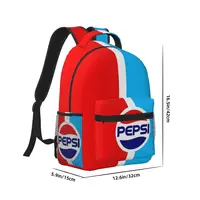 P-Pepsi For Girls Boys Large Capacity Student Backpack Lightweight waterproof Backpack 17in 2