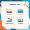 6 Inch Mattress Firm Feel Bonnell Spring with Foam Layer  Mattress in a Box Youth or Kids Bed Guest Bedroom Durable a 6