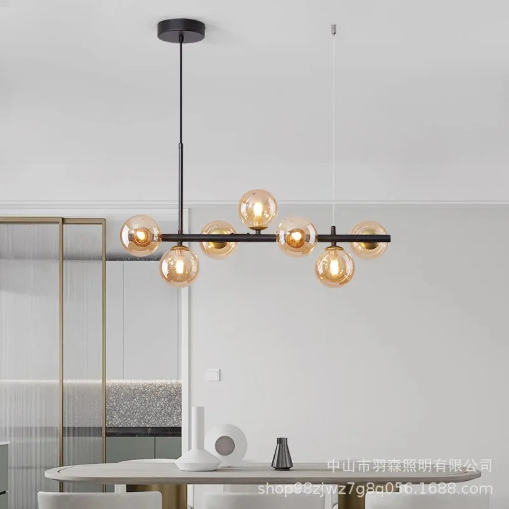 

Скандинавский подвесной светильник для столовых столов, лампа для ресторана, гостиной, стола, кухни, домашний декор, блеск, осветительный прибор