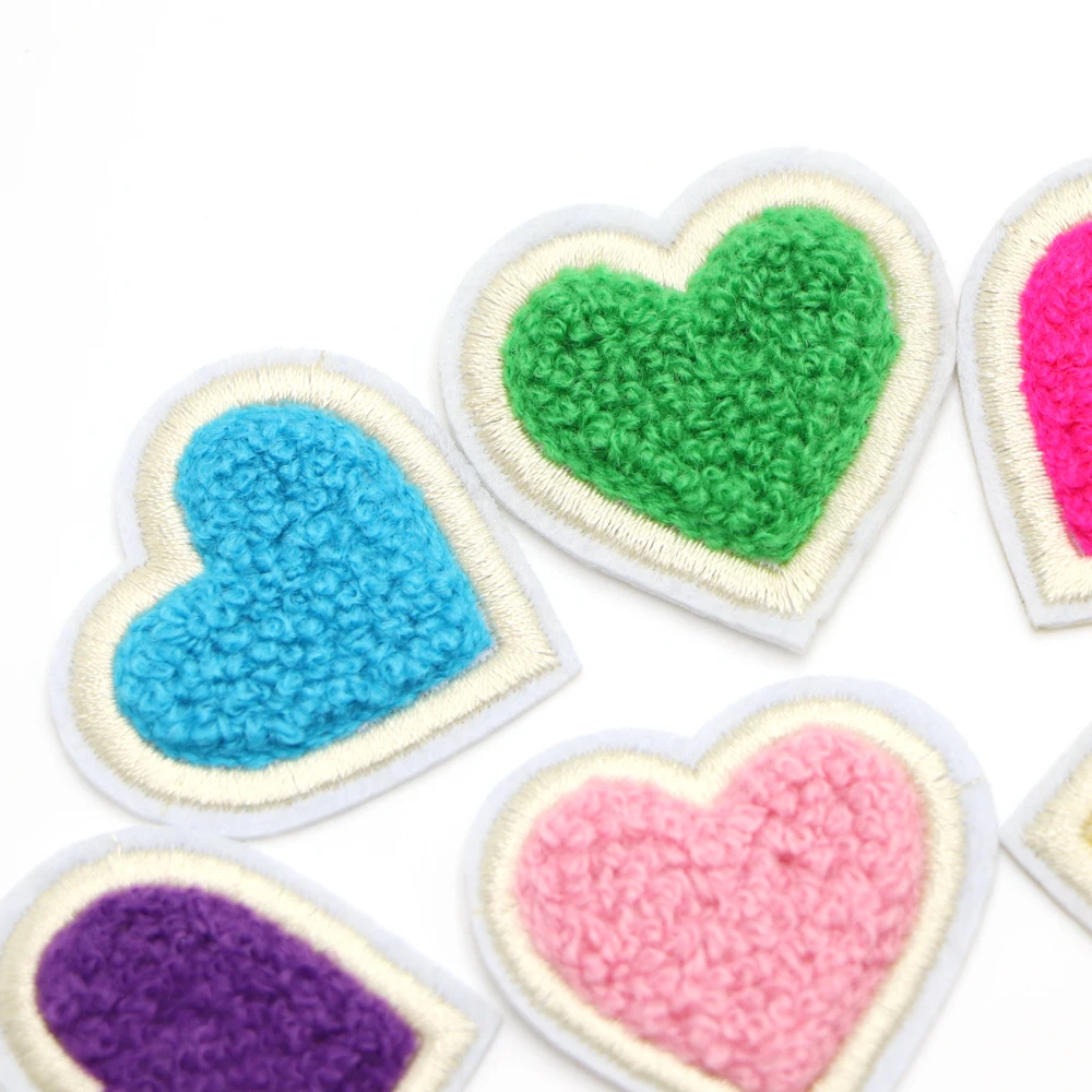 1PC Rhinestones Heart Diamond Sequin Embroidery Patches for