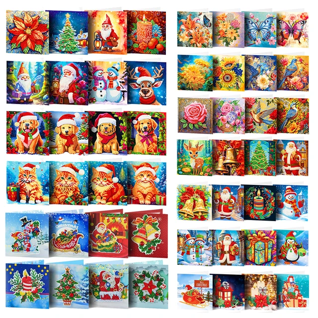 8Pcs Diamond Painting Cards 5d DIY Beautiful And Sincere Elements