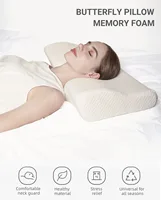 1 pc Memory Foam Bed Orthopedic Pillow Neck Protection Slow Rebound Memory Pillow Butterfly Shaped Health Cervical Neck 12