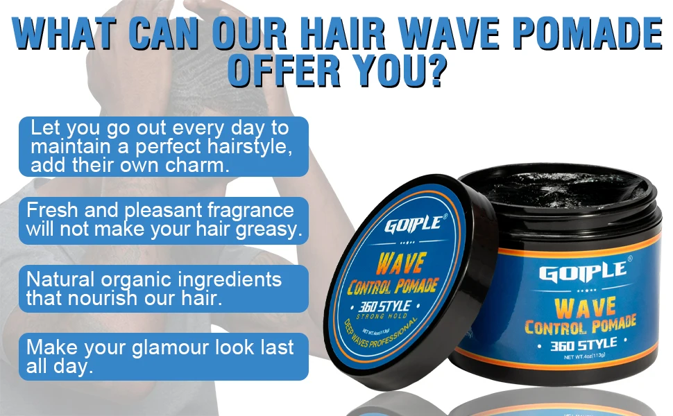 Deep Water Base Hair Wave Pomade For All 360 Waves Types