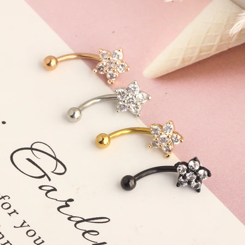 16G Eyebrow Lip Belly Button Rings Rook Earrings Daith Helix Piercings Barbell Body Jewelry Cartilage Earrings Eyebrow Stud Bar