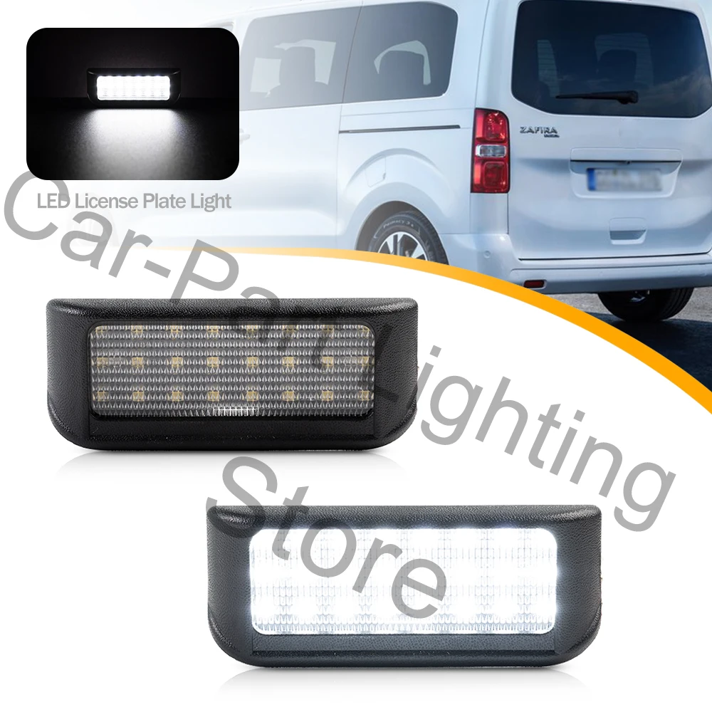 2pc Led Number License Plate Light Lamps Canbus Error Free For Opel