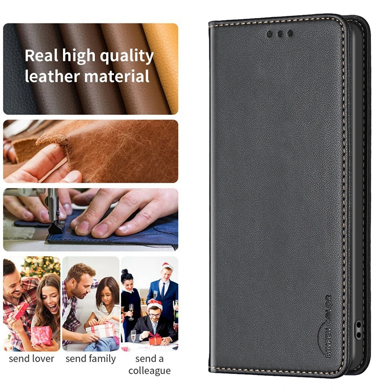 Luxury Leather Flip Magnetic Phone Case - Premium Protective Cover