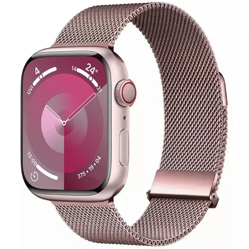Magnetic Milanese Loop Strap - Elegant Silver Mesh Wristband Bracelet