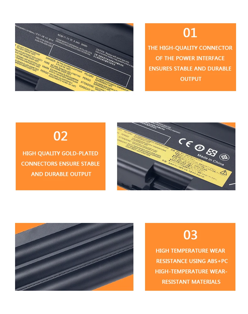 Batteria portatile per Lenovo ThinkPad, T420i, T420, Tturchese, T530, Workers, W520, Lturchese, L530, W530, W53 - Image 5