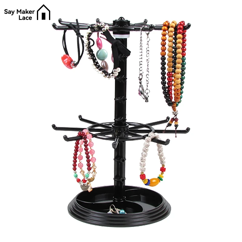 

Plastic Stand For Earrings Pendants Bracelets Jewelry Rotatable Display Stud Earrings Holder Jewellery Rack Storage Small Shelf
