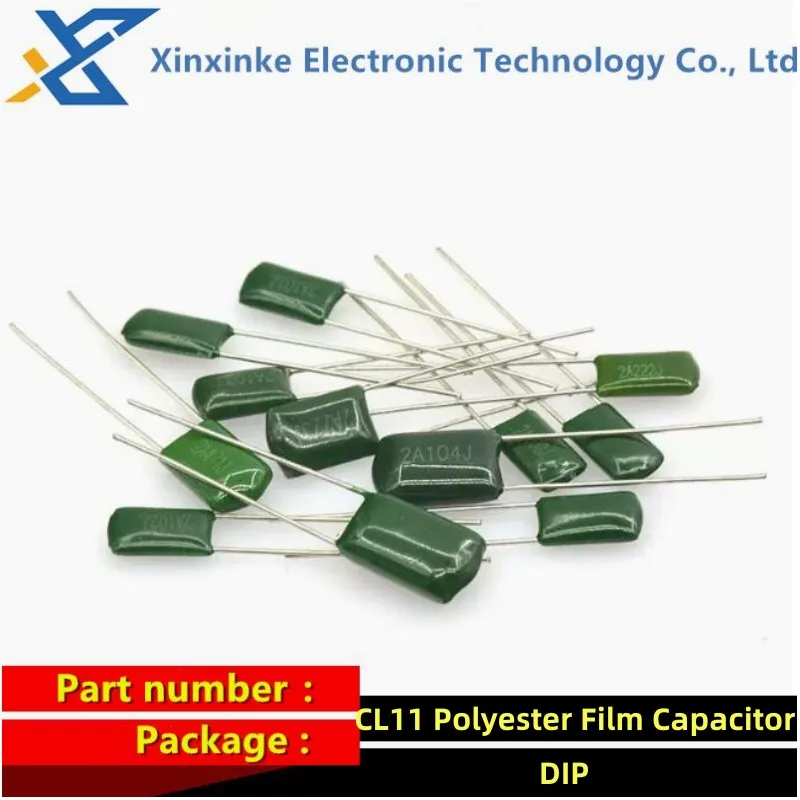 20PCS Polyester Film Capacitor CL11 100V 250V 400V 630V 1000V 2A102j 103J 104 152J 222J 332J 333J 472J 473J 2E 2G 2J 3A 5.6NF