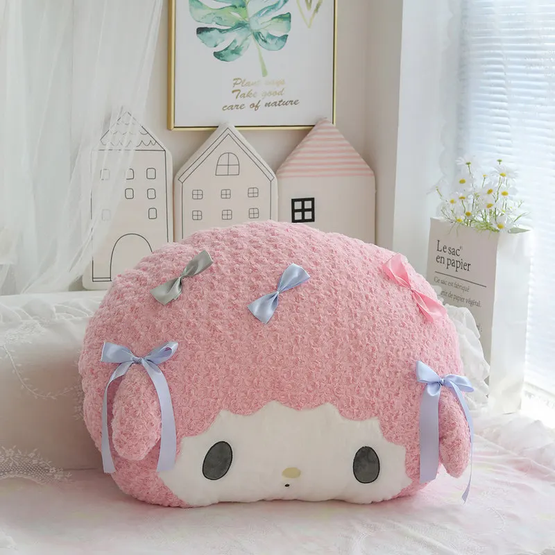 Sanrio Pink My Melody Pillow Car Office Headrest Waist By Lamb Pillow Blanket Car Pillow Cute Cartoon Cushion Neck Protection. 2