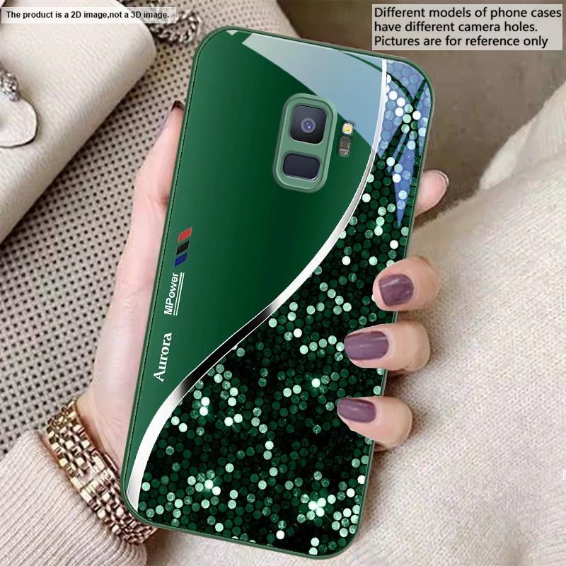 Sleek Silver Metal Curve Glass Phone Case