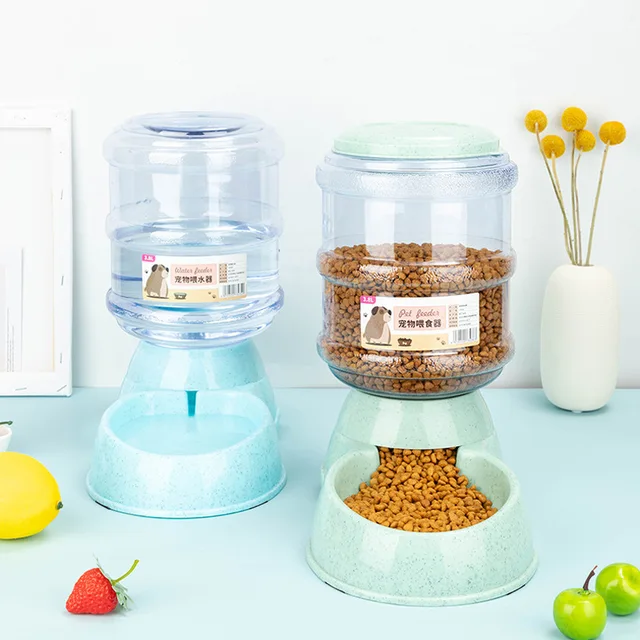 Large Capacity Pet Feeder Bowls Small Dog Food Bowl Automatic Water Dispenser Cat Bowls Pets Feeding Bowls Drink Water Bowl 2